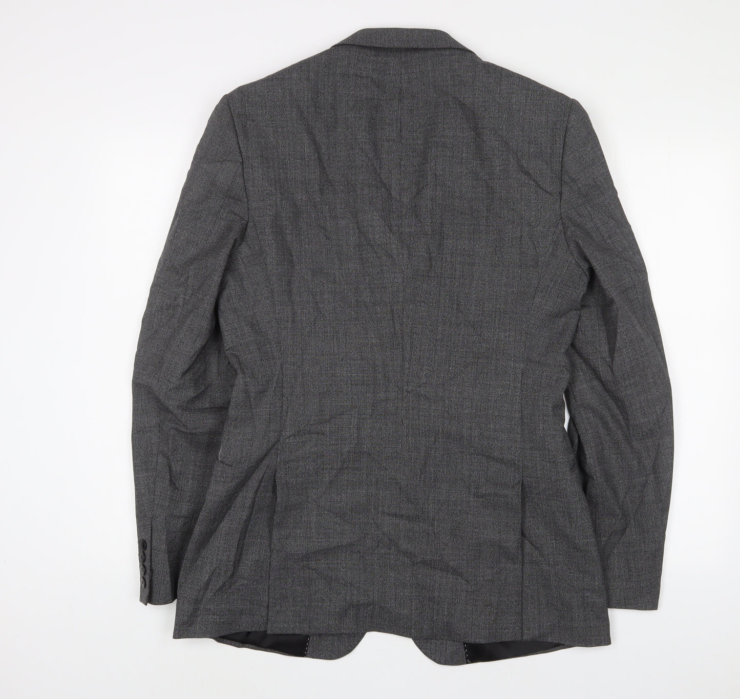 John Lewis Mens Grey Wool Jacket Suit Jacket Size 42 Regular