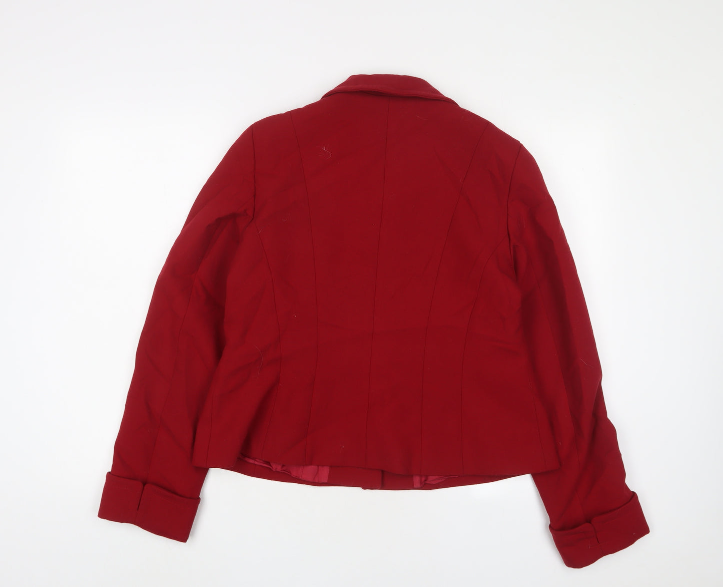 Gerard Darel Womens Red Jacket Size 14 Button