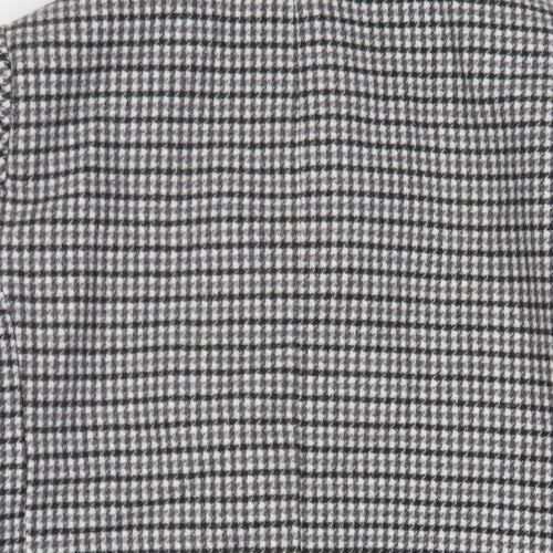 Marks and Spencer Womens Grey Plaid Overcoat Coat Size 16 Button