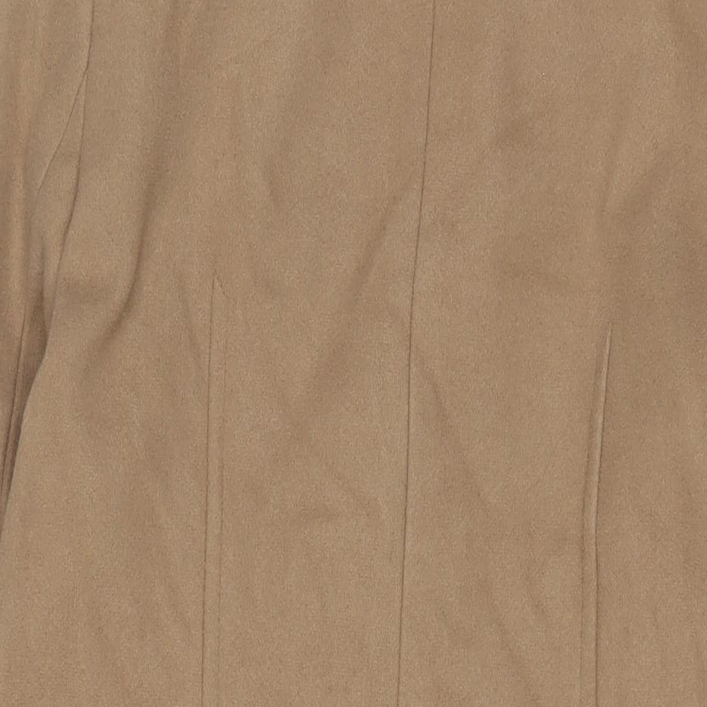 Marks and Spencer Womens Beige Overcoat Coat Size 12 Snap