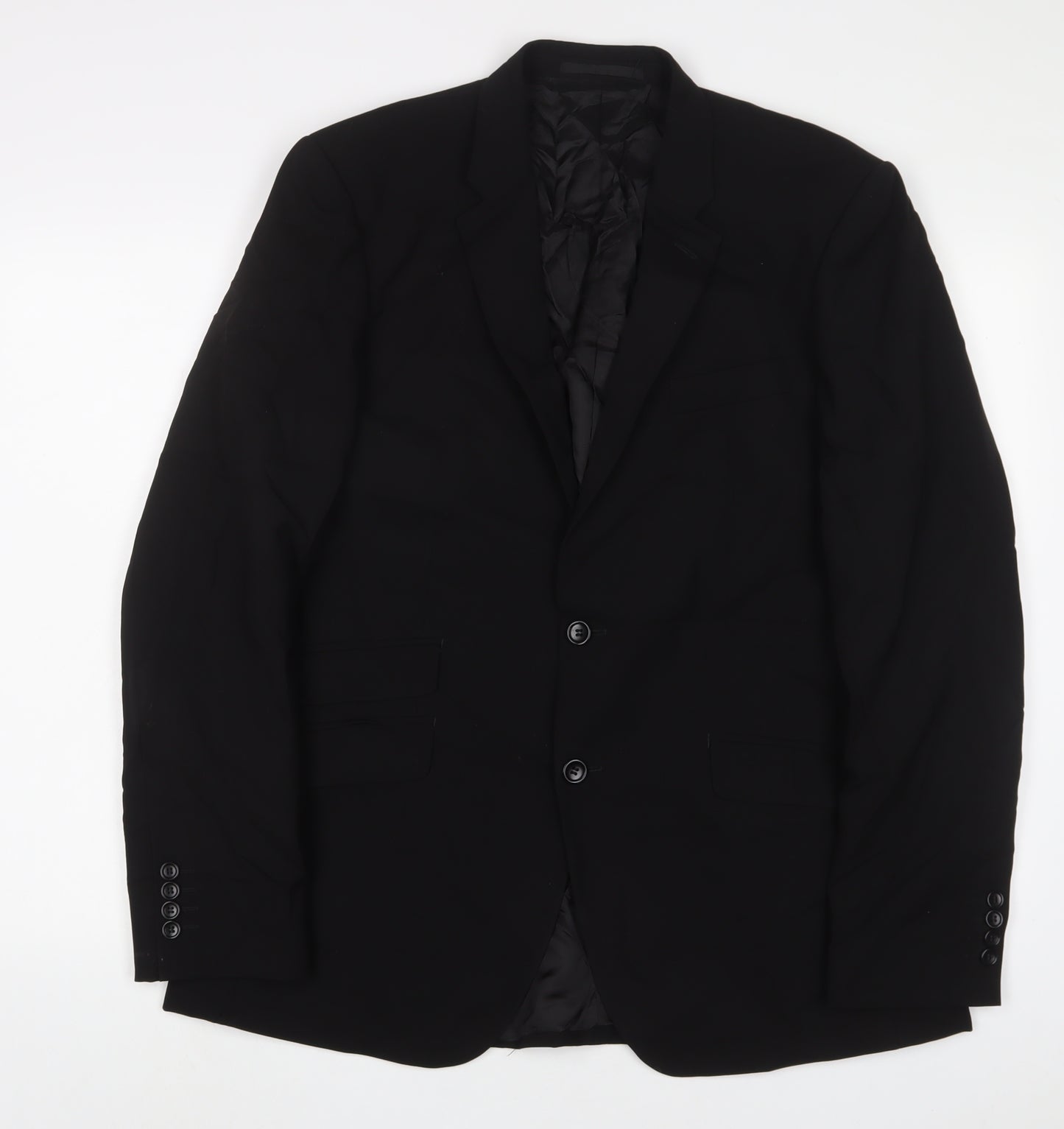 Kenneth Cole Mens Black Wool Jacket Suit Jacket Size 42 Regular