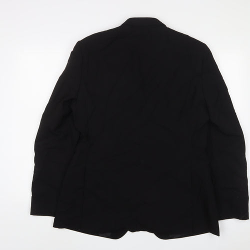 Kenneth Cole Mens Black Wool Jacket Suit Jacket Size 42 Regular