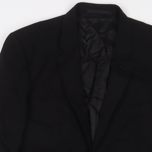 Kenneth Cole Mens Black Wool Jacket Suit Jacket Size 42 Regular