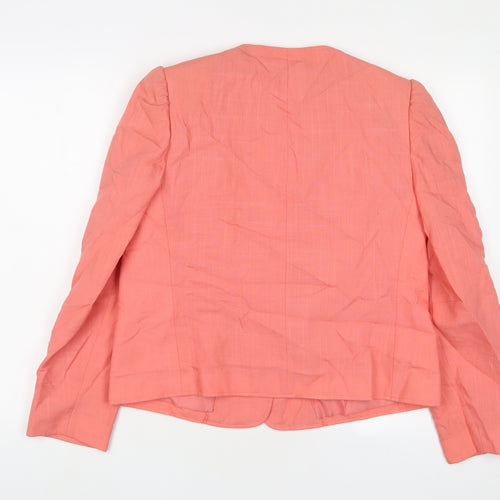 Dereta Womens Pink Jacket Blazer Size 16 Button