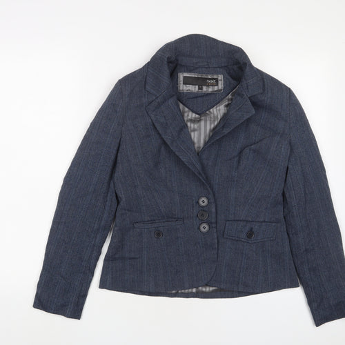 NEXT Womens Blue Jacket Blazer Size 10 Button