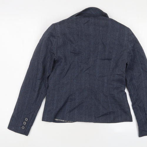 NEXT Womens Blue Jacket Blazer Size 10 Button