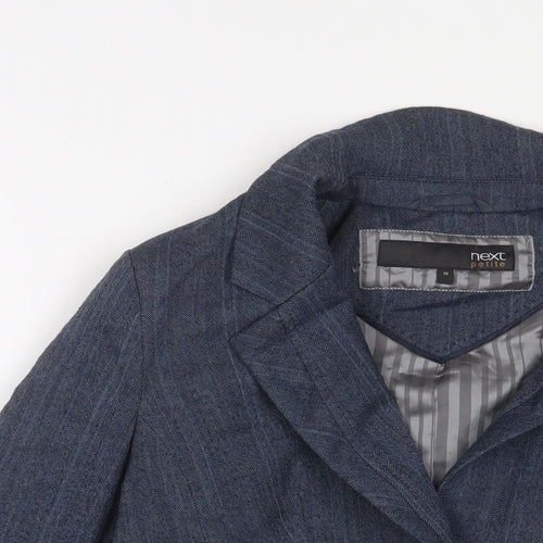 NEXT Womens Blue Jacket Blazer Size 10 Button