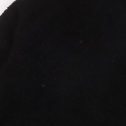 PRETTYLITTLETHING Womens Black Overcoat Coat Size 18 Button