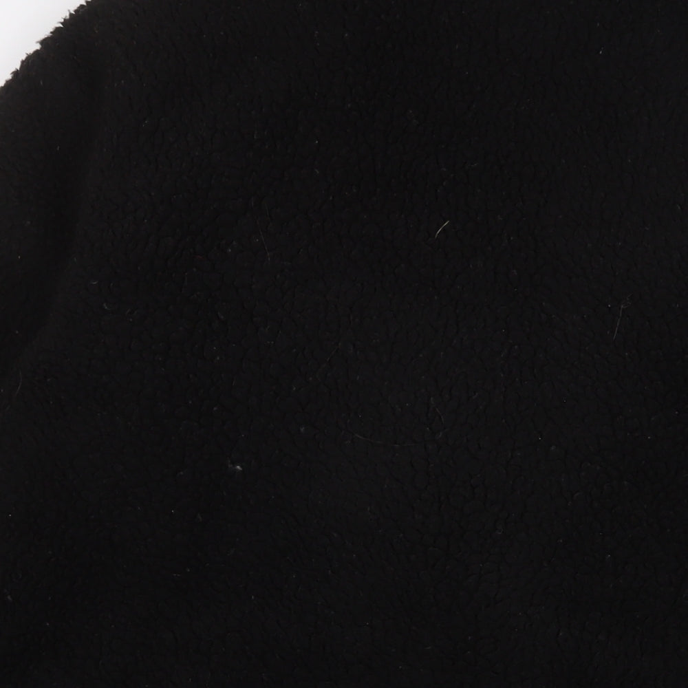PRETTYLITTLETHING Womens Black Overcoat Coat Size 18 Button
