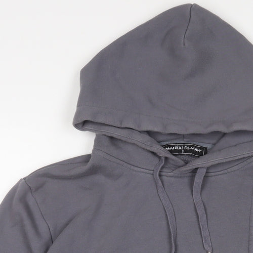 Manière De Voir Mens Grey Cotton Pullover Hoodie Size S