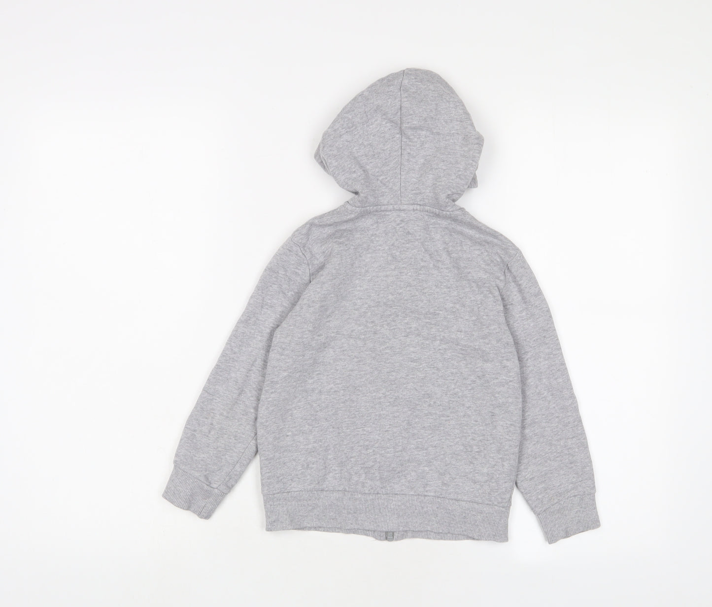 H&M Girls Grey Cotton Full Zip Hoodie Size 4-5 Years Zip