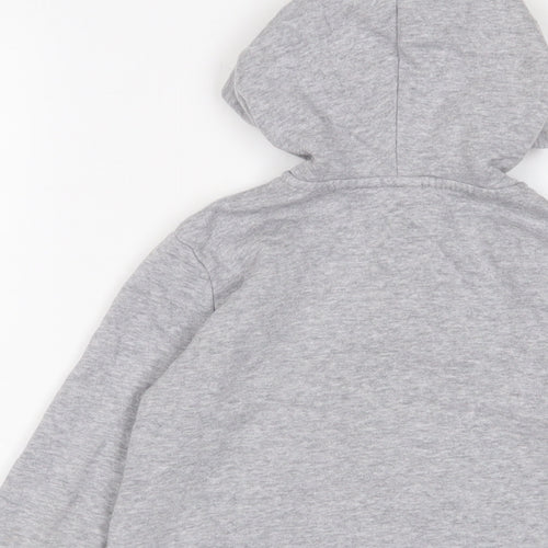 H&M Girls Grey Cotton Full Zip Hoodie Size 4-5 Years Zip