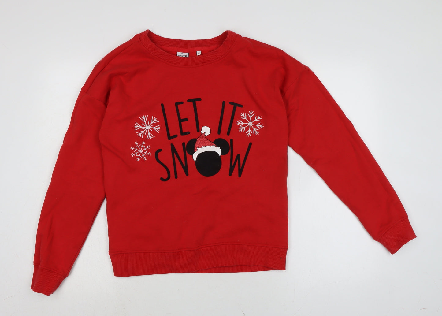 NEXT Womens Red Cotton Pullover Sweatshirt Size M