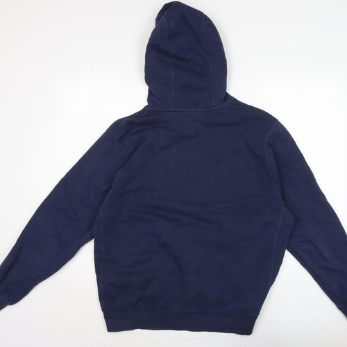 Nike Mens Blue Cotton Pullover Hoodie Size L