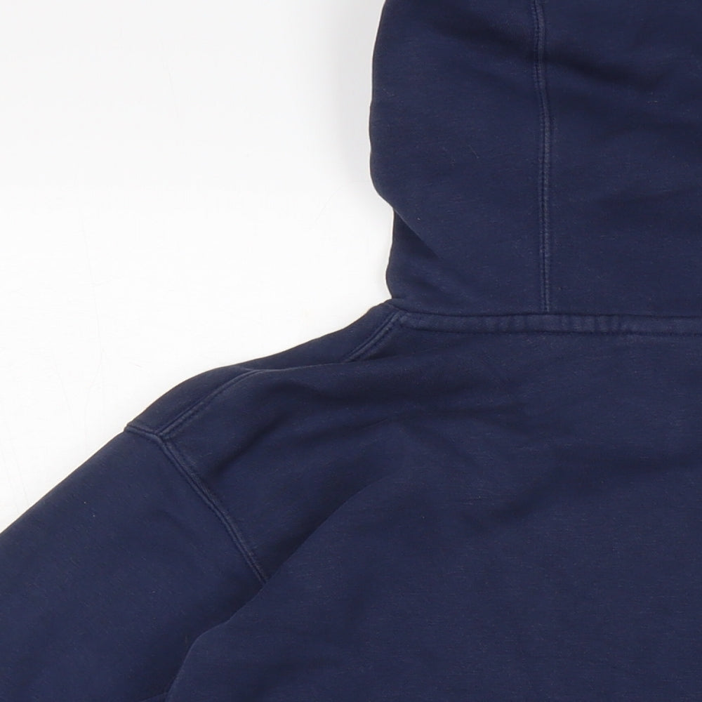 Nike Mens Blue Cotton Pullover Hoodie Size L