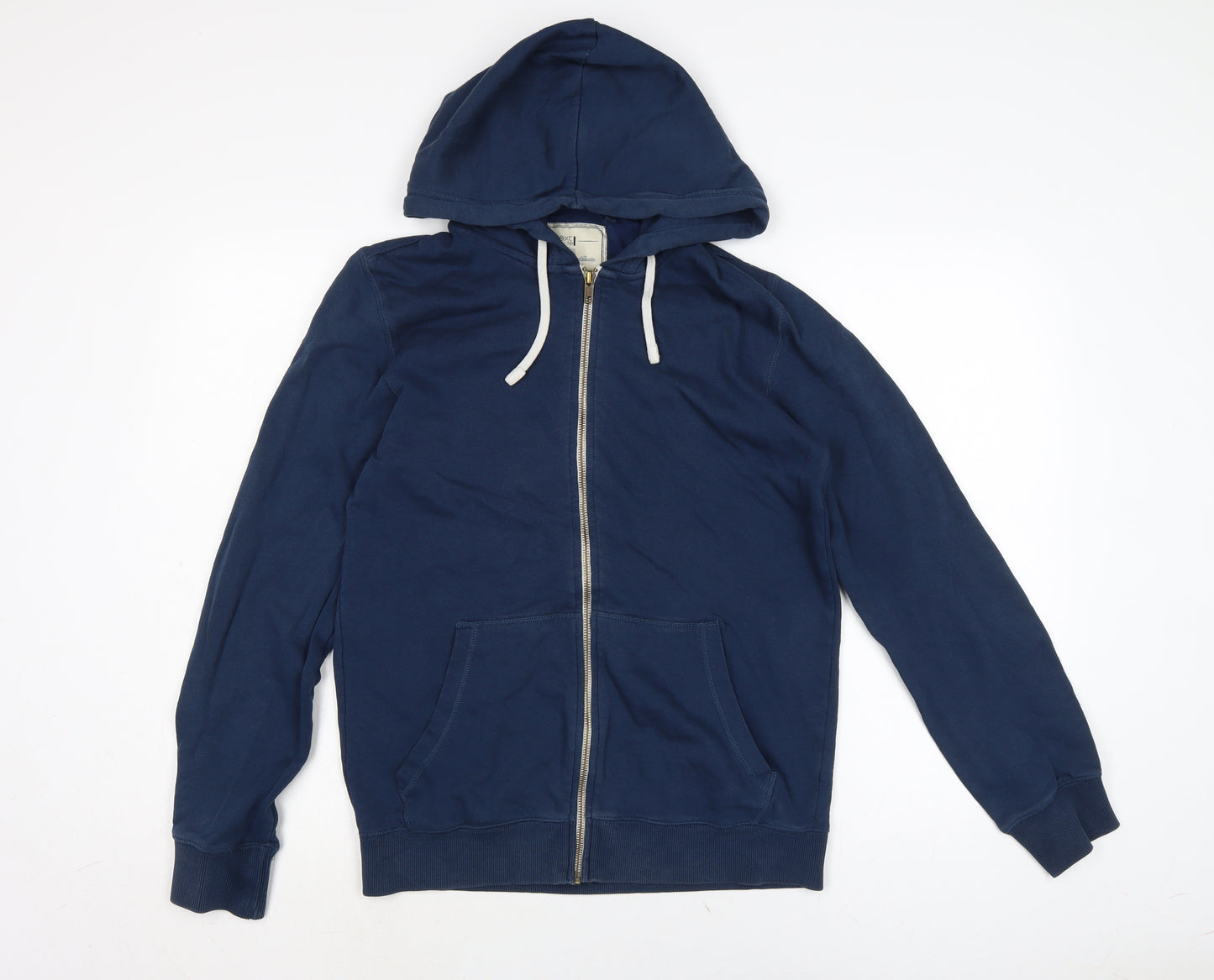 NEXT Mens Blue Cotton Full Zip Hoodie Size M