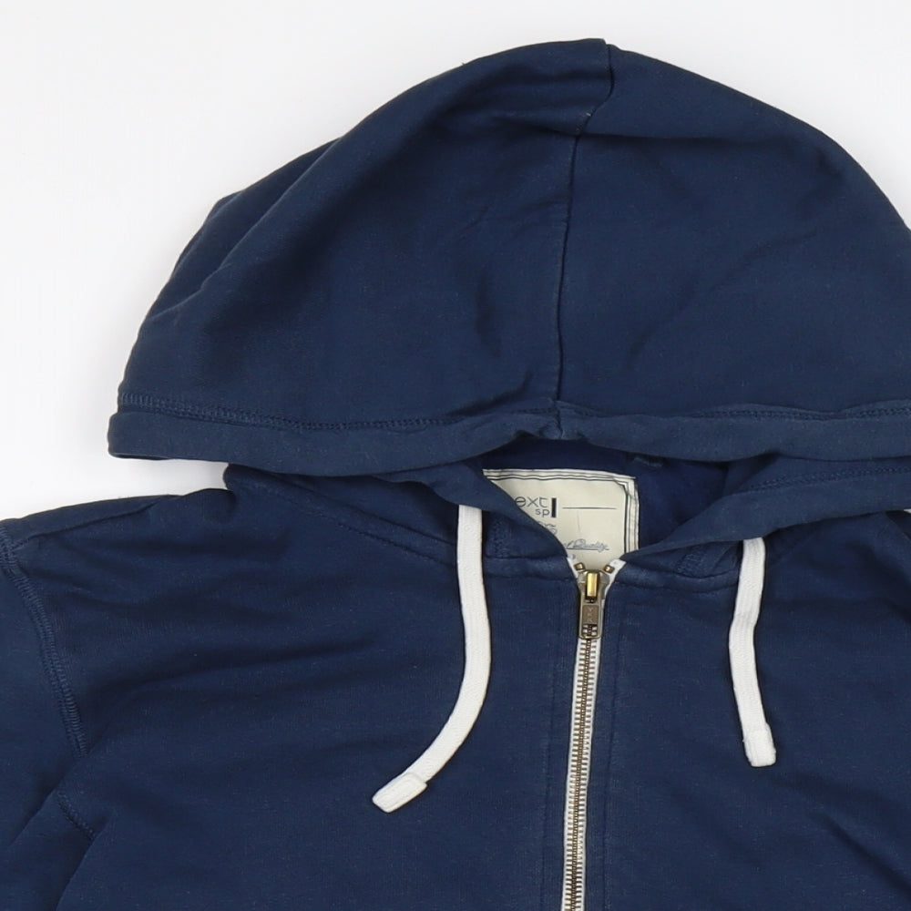 NEXT Mens Blue Cotton Full Zip Hoodie Size M