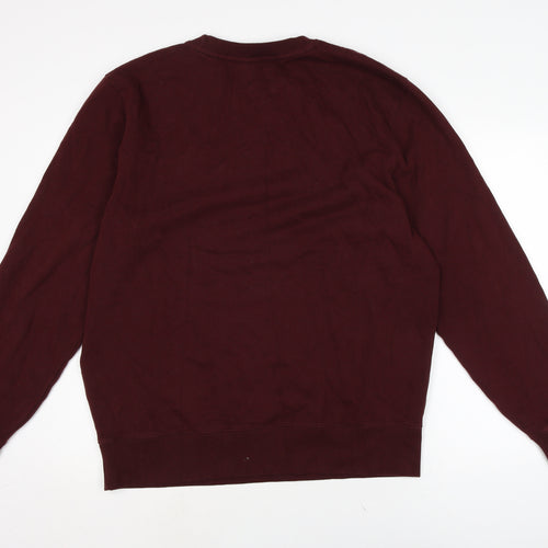 American Eagle Mens Red Cotton Pullover Sweatshirt Size L