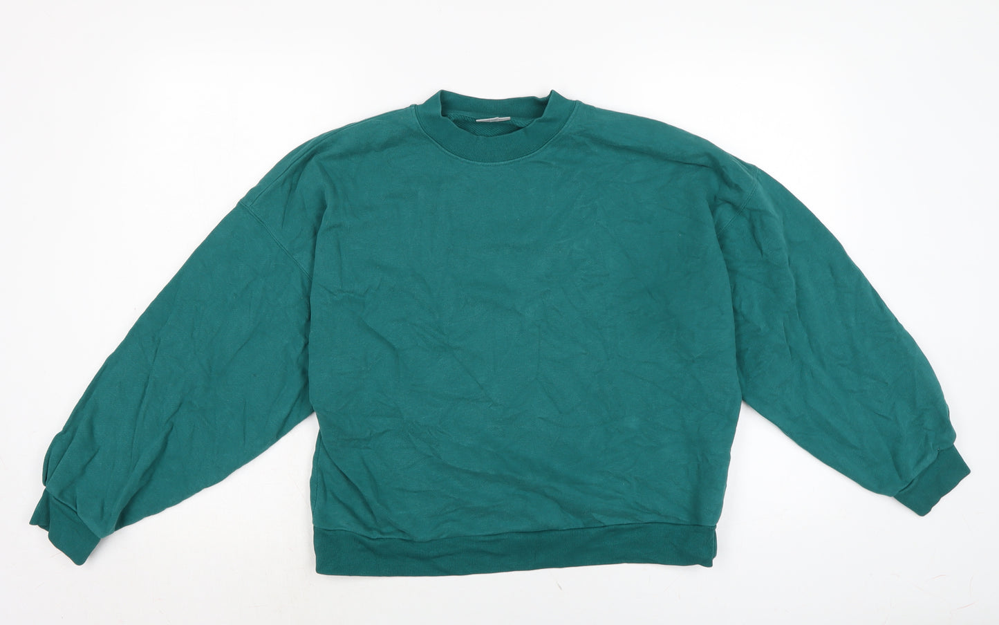 Oliver Bonas Womens Green Cotton Pullover Sweatshirt Size 10