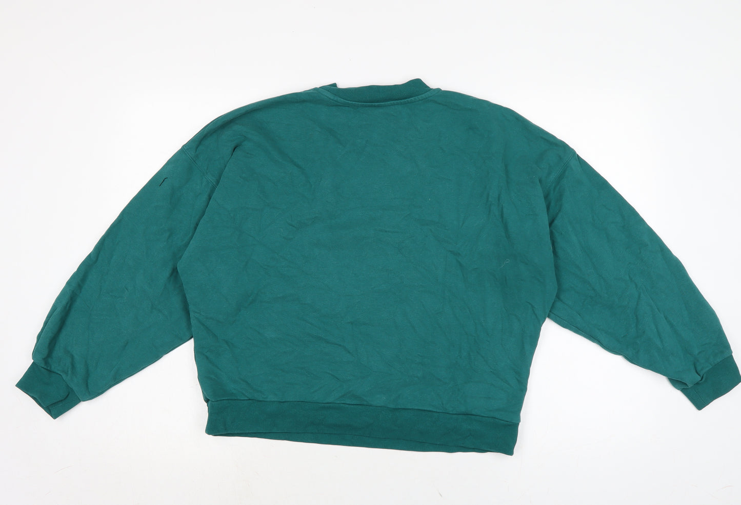 Oliver Bonas Womens Green Cotton Pullover Sweatshirt Size 10