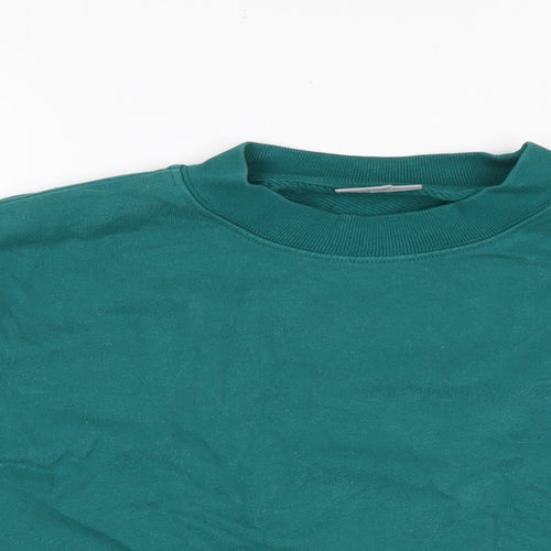 Oliver Bonas Womens Green Cotton Pullover Sweatshirt Size 10