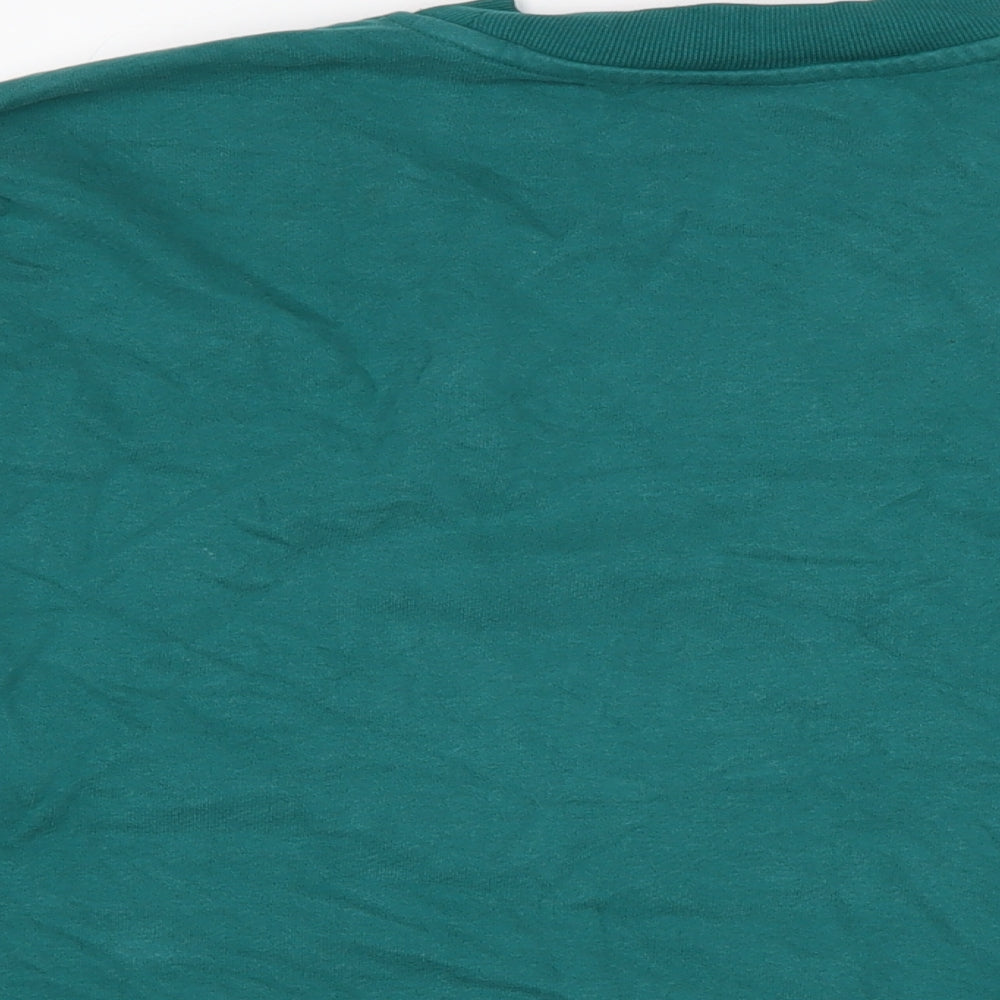 Oliver Bonas Womens Green Cotton Pullover Sweatshirt Size 10