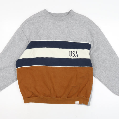 pacific republic Womens Grey Cotton Pullover Sweatshirt Size S