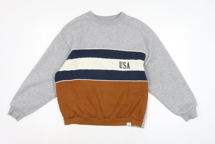 pacific republic Womens Grey Cotton Pullover Sweatshirt Size S