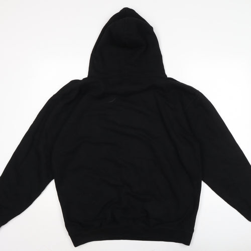 Just Hoods Mens Black Cotton Pullover Sweatshirt Size L