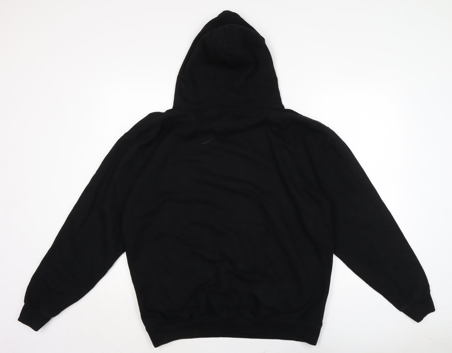 Just Hoods Mens Black Cotton Pullover Sweatshirt Size L