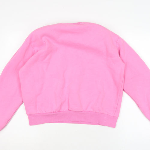 poser Womens Pink Cotton Pullover Sweatshirt Size S - Padded shoulders.