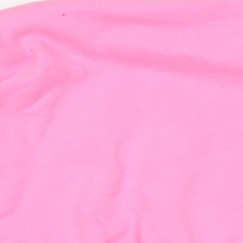 poser Womens Pink Cotton Pullover Sweatshirt Size S - Padded shoulders.