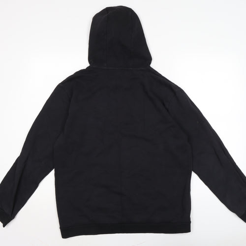 adidas Mens Black Cotton Pullover Hoodie Size M