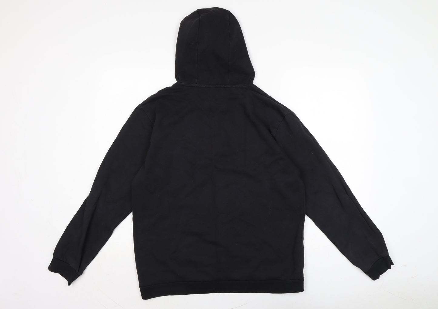 adidas Mens Black Cotton Pullover Hoodie Size M