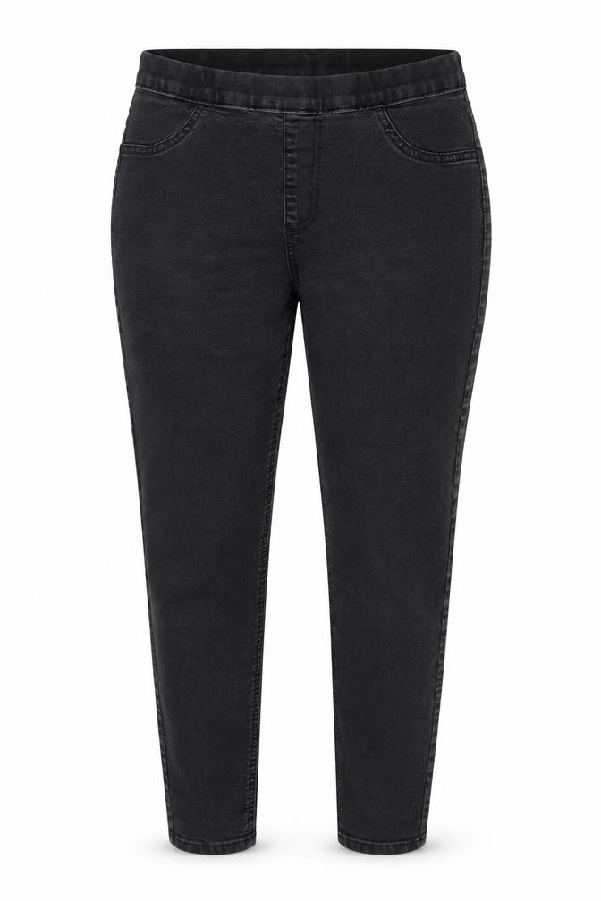 Marks and Spencer Womens Grey Cotton Blend Straight Jeans Size 14 L26 in Regular