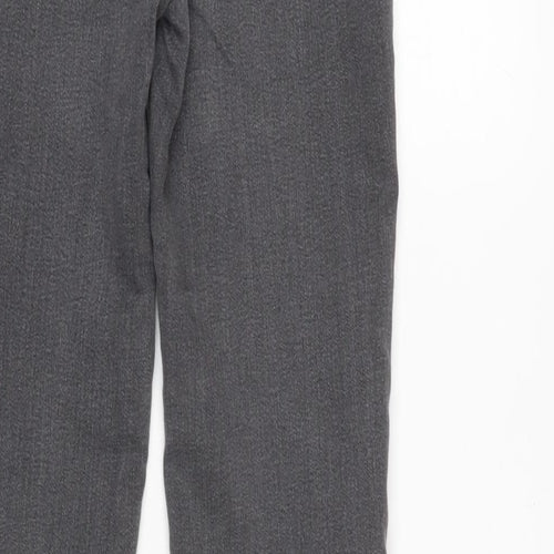 Blue Zoo Boys Grey Cotton Straight Jeans Size 7-8 Years L22 in Regular Zip