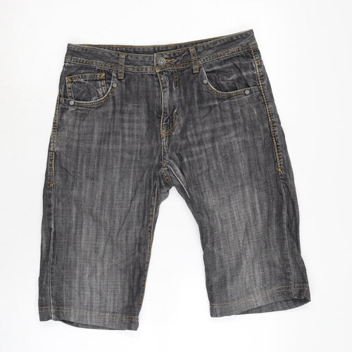 Redwood Mens Grey Cotton Bermuda Shorts Size 31 in L14 in Regular Zip