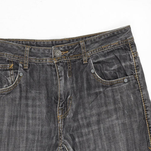 Redwood Mens Grey Cotton Bermuda Shorts Size 31 in L14 in Regular Zip