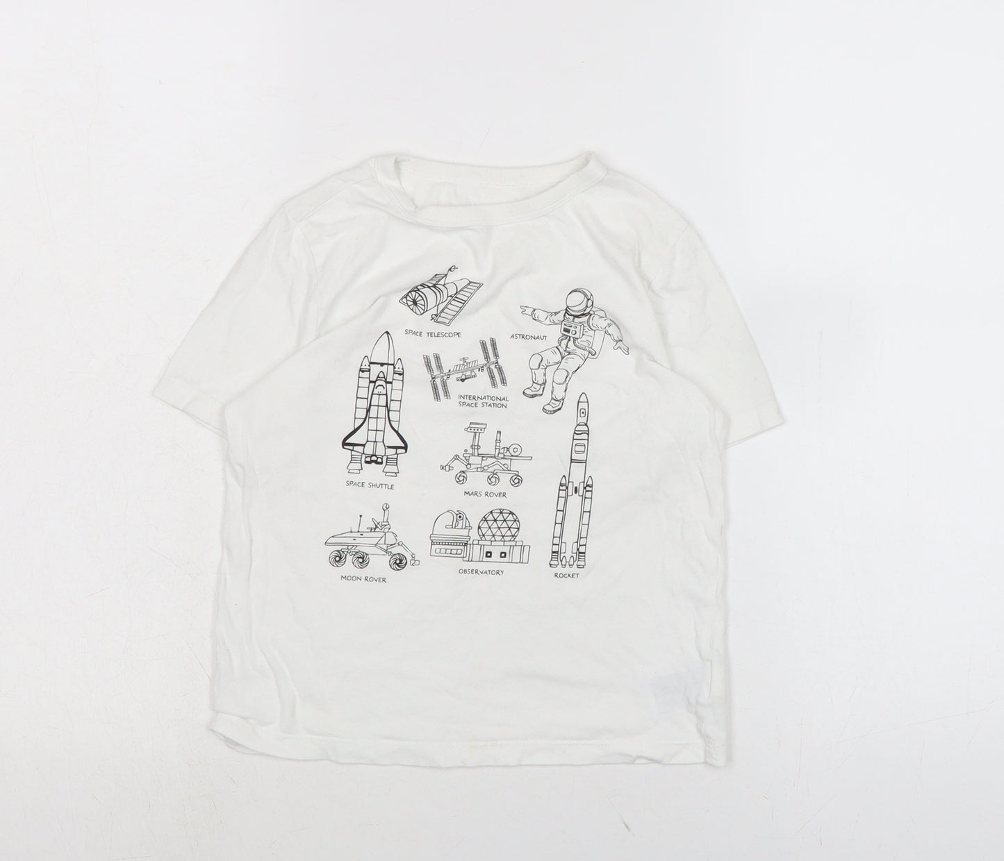 Gap Boys White Houndstooth Cotton Basic T-Shirt Size S Henley