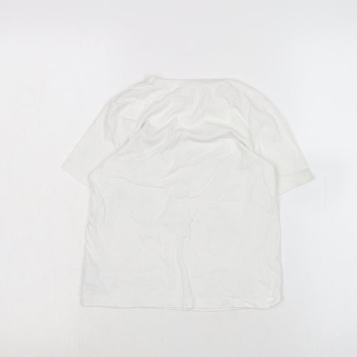 Gap Boys White Houndstooth Cotton Basic T-Shirt Size S Henley