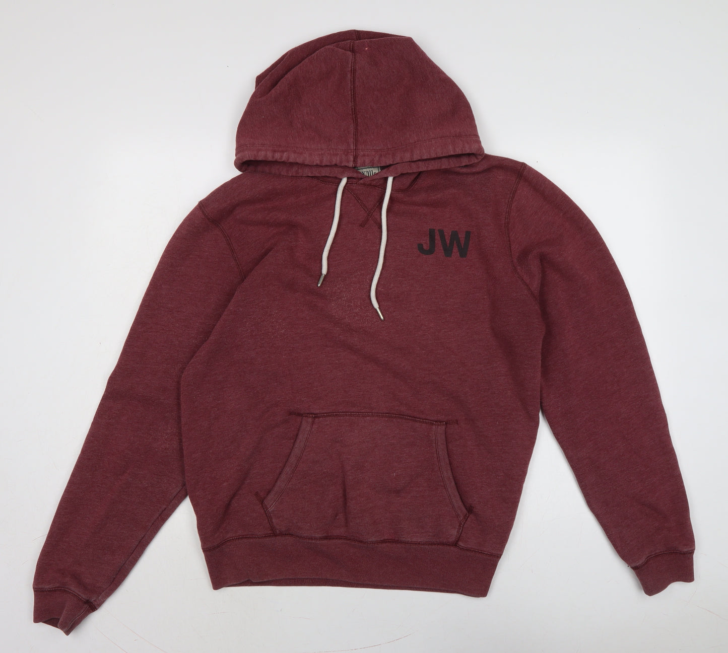 Jack Wills Mens Red Cotton Pullover Hoodie Size L