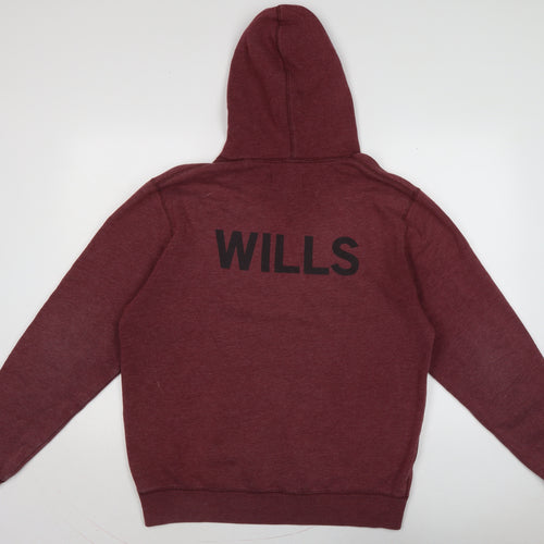 Jack Wills Mens Red Cotton Pullover Hoodie Size L
