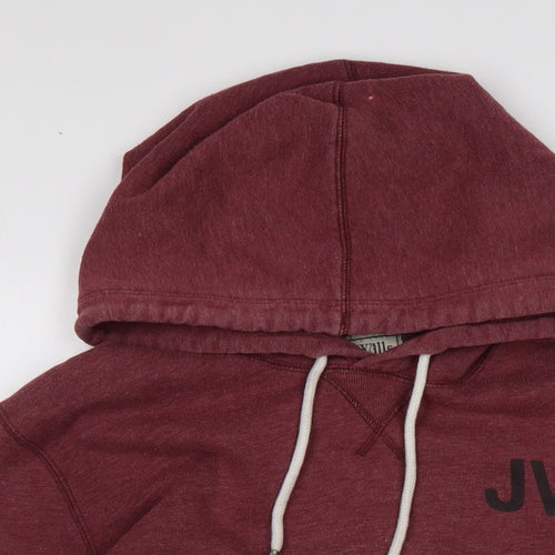 Jack Wills Mens Red Cotton Pullover Hoodie Size L