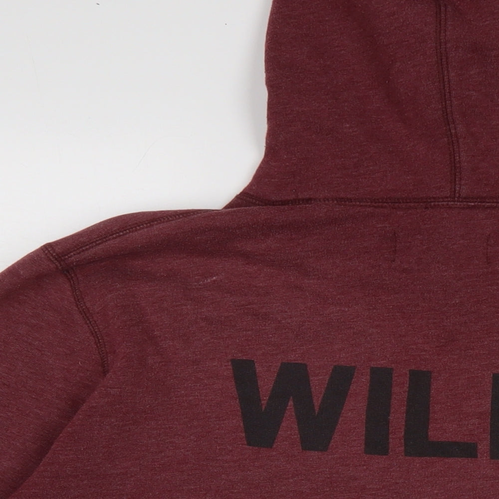Jack Wills Mens Red Cotton Pullover Hoodie Size L