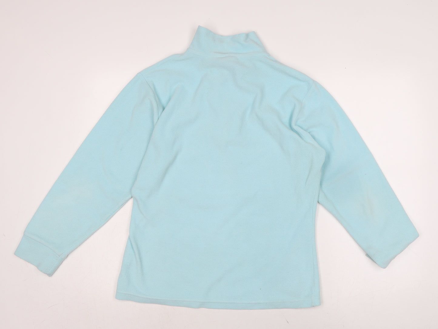 Tresspass Womens Blue Mock Neck Polyester Pullover Jumper Size L