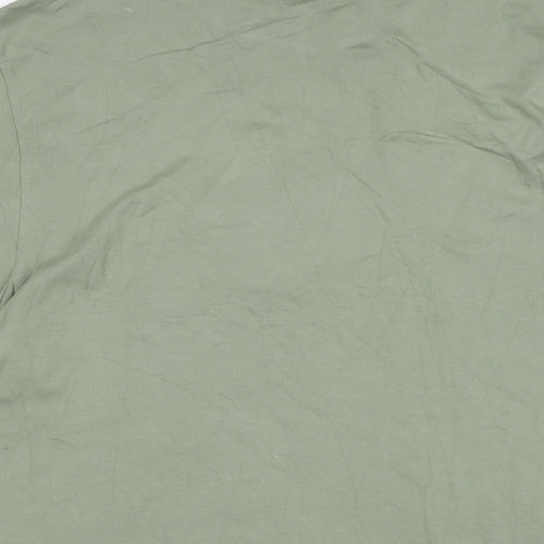 The Couture Club Mens Green Cotton T-Shirt Size XL Crew Neck