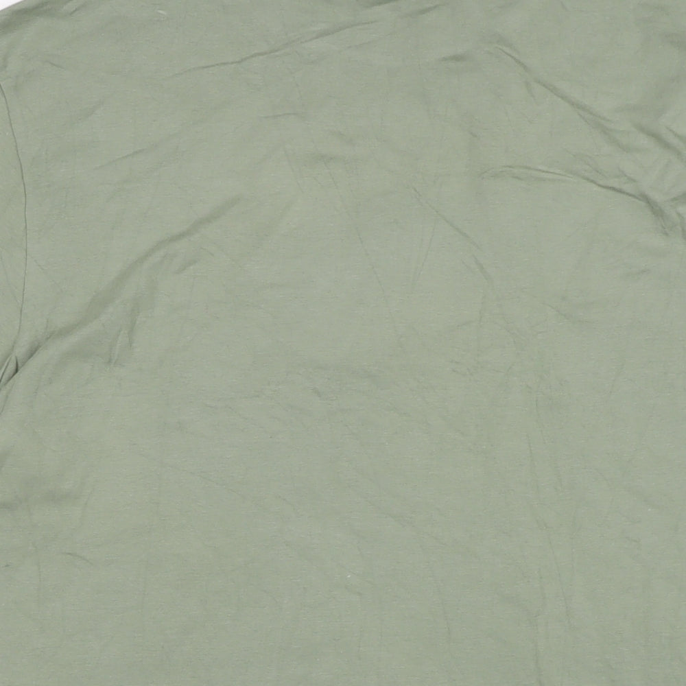 The Couture Club Mens Green Cotton T-Shirt Size XL Crew Neck