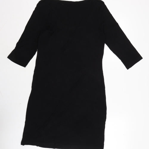 Monsoon Womens Multicoloured Colourblock Cotton Bodycon Size 14 Boat Neck