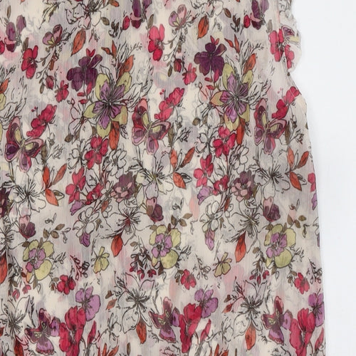 Casual collection Womens Multicoloured Floral Polyester Basic Blouse Size 14 Collared