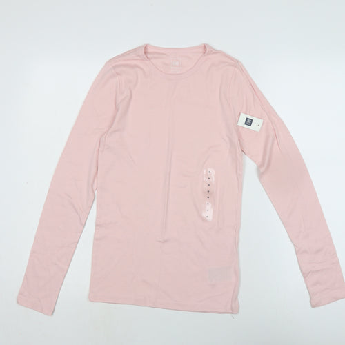 Gap Womens Pink Cotton Basic T-Shirt Size M Crew Neck